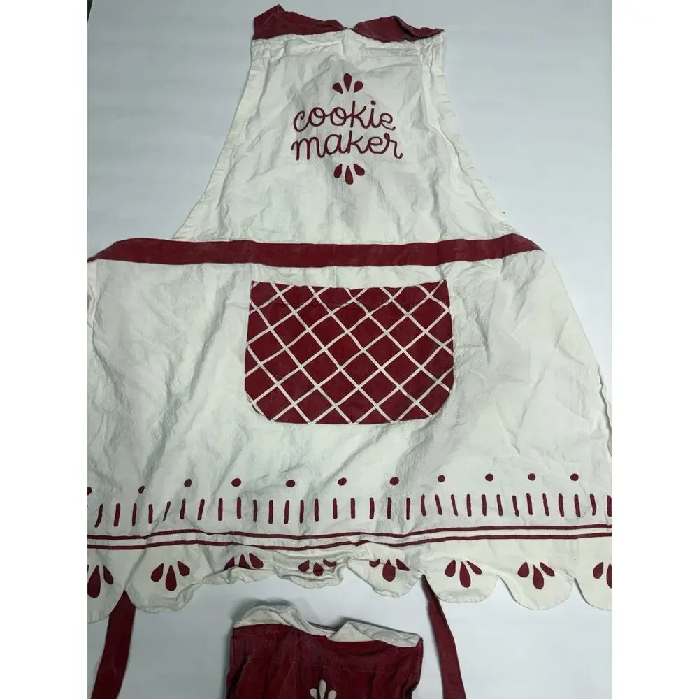 Mom & Daughter Matching Christmas Baking Apron Set Cookie Maker Cookie Taster